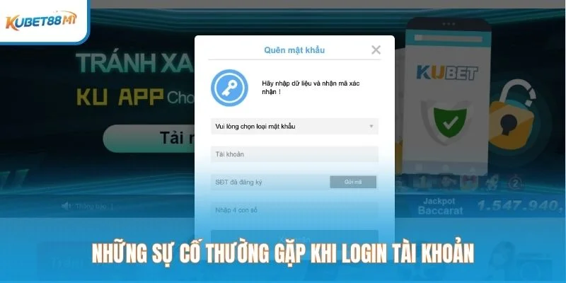 Masalah yang terjadi saat login akun