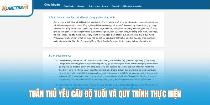 Mematuhi persyaratan usia dan prosedur pelaksanaan